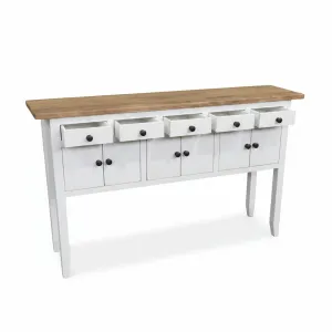 MF Rudolph Recycled Timber 5 Drawer 6 Door Hall Table thumbnail 10