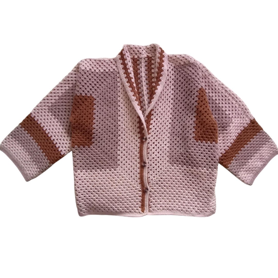Miramara Designs - Ladies Hexagonal Crochet Cardigan
