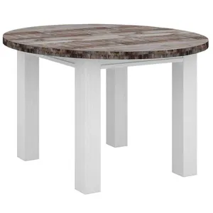 VI Homestead Solid Timber 2 Tone Round Dining Table thumbnail 1