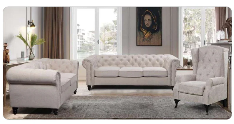 VI Taegon 3 Seater + 2 Seater Sofa Set - Beige
