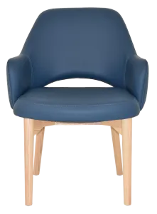 EZ Albury Solid Natural Stained Timber Upholstered Hospitality Dining Armchair - XL thumbnail 12