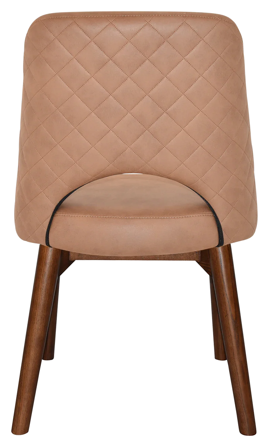 EZ Albury Solid Timber Walnut Colour Stained Upholstered Hospitality Dining Chair