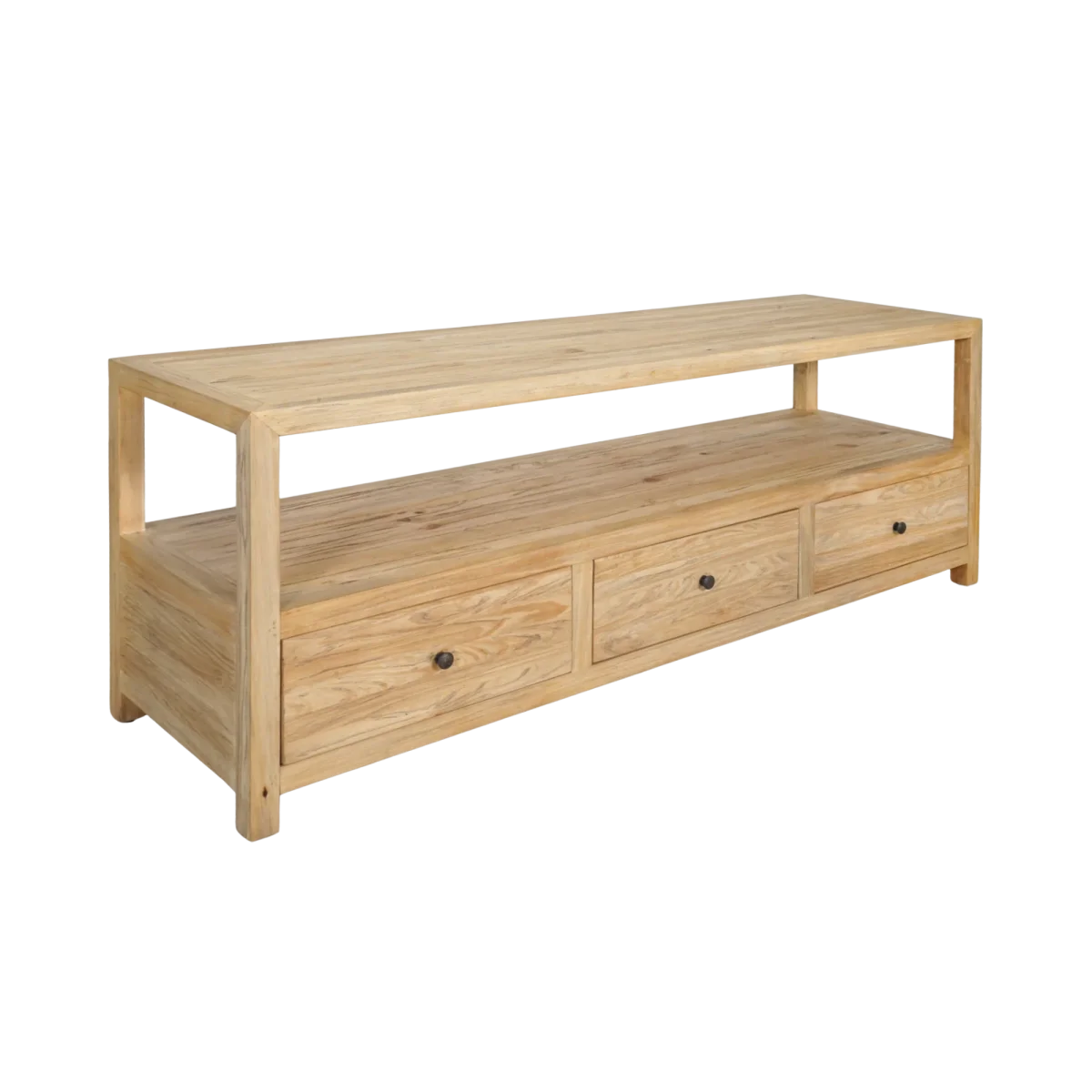 CR Sonoma Solid Timber 3 Drawer 1 Shelf Entertainment Unit