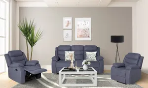VI Apollo 3 Seater Fabric Recliner Lounge with 2 Single Recliners thumbnail 1