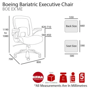 MA Boeing Mesh Bariatric Executive Chair thumbnail 3