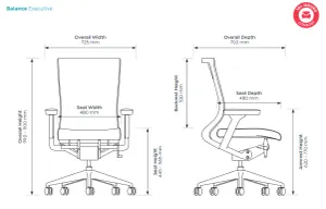 OL Balance Mesh Back Chrome Base Executive Chair thumbnail 3