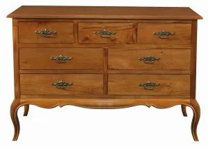 CT French Provincial Solid Timber 7 Drawer Tallboy thumbnail 1