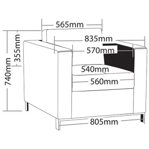 ST Plaza PU Leather Single Seater Breakout Lounge thumbnail 2