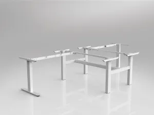 OL Agile 90° Shared Workstation Frame to Suit 2 Worktops thumbnail 5