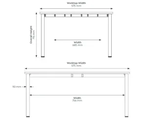 OL Axis 6-User Double Sided Workspace – White Top with White Frame thumbnail 4