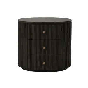CR Kraton Oval Bedside Table with 3 Drawers thumbnail 11