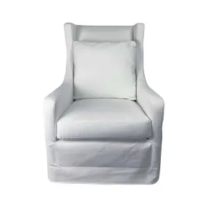 CR Wright Fabric Upholstered Swivel Chair thumbnail 2