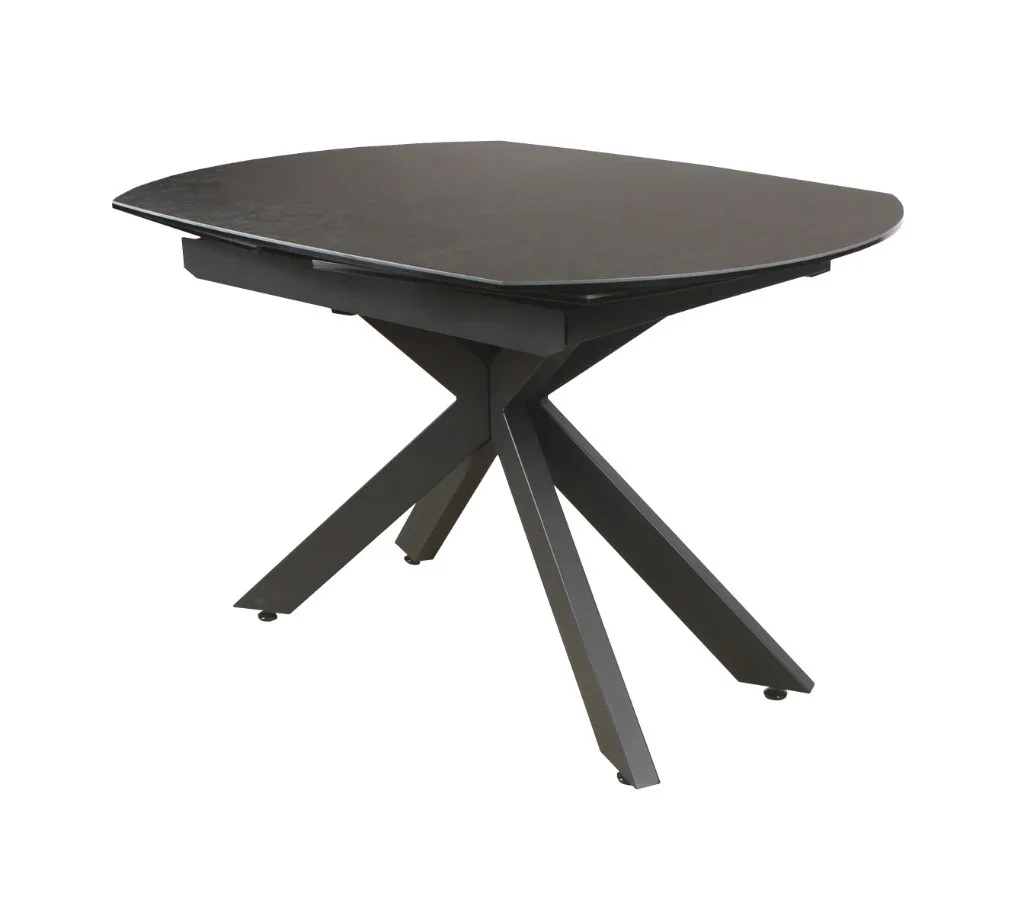 VI Kross Metal Leg Ceramic Top Extandable Dining Table