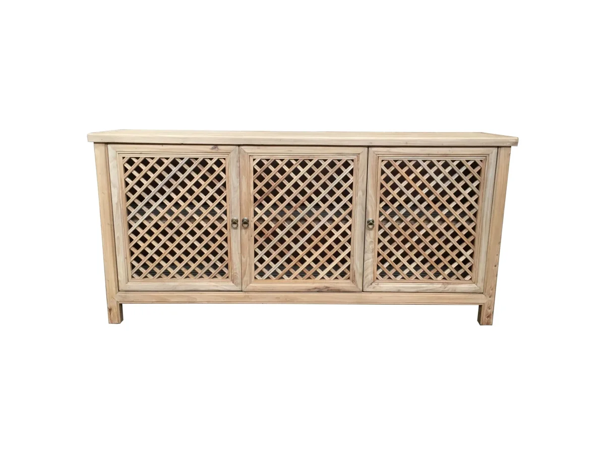 MF Raffles Recycled Elm Timber 3 Door Buffet