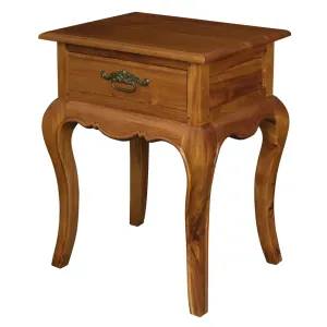 CT French Provincial Solid Timber 1 Drawer Lamp Table thumbnail 3