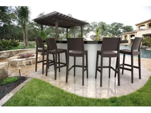FL Jamaica Hospitality Outdoor Stackable Bar Stool thumbnail 5
