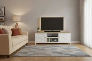 VI Shellwood Solid Timber 2 Door 2 Niches TV Unit thumbnail 3