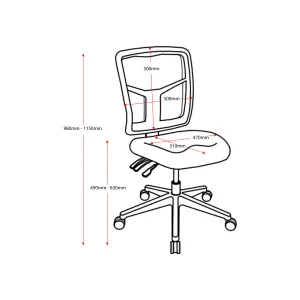 RL Mirae Medium Mesh Back Operator Chair thumbnail 3