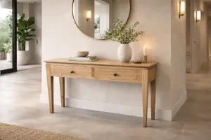 MF Crown Solid Timber 2 Drawer Hall Table thumbnail 3