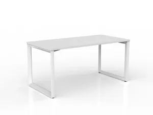 OL Anvil Straight Desk – White Top with White Frame thumbnail 8