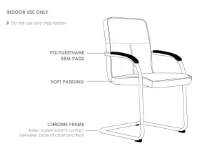 ST Rose PU Leather Upholstered Visitor Chair thumbnail 3