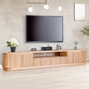 VI Adsila Solid Timber 2 Drawer 2 Door Entertainment Unit - 2.4M thumbnail 2