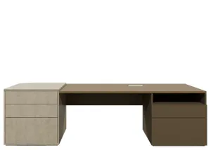 DD Danni 2 Drawer 1 Cupboard Executive Desk thumbnail 2