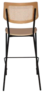 EZ Texas Metal Leg Rattan Back Barstool - Natural thumbnail 8