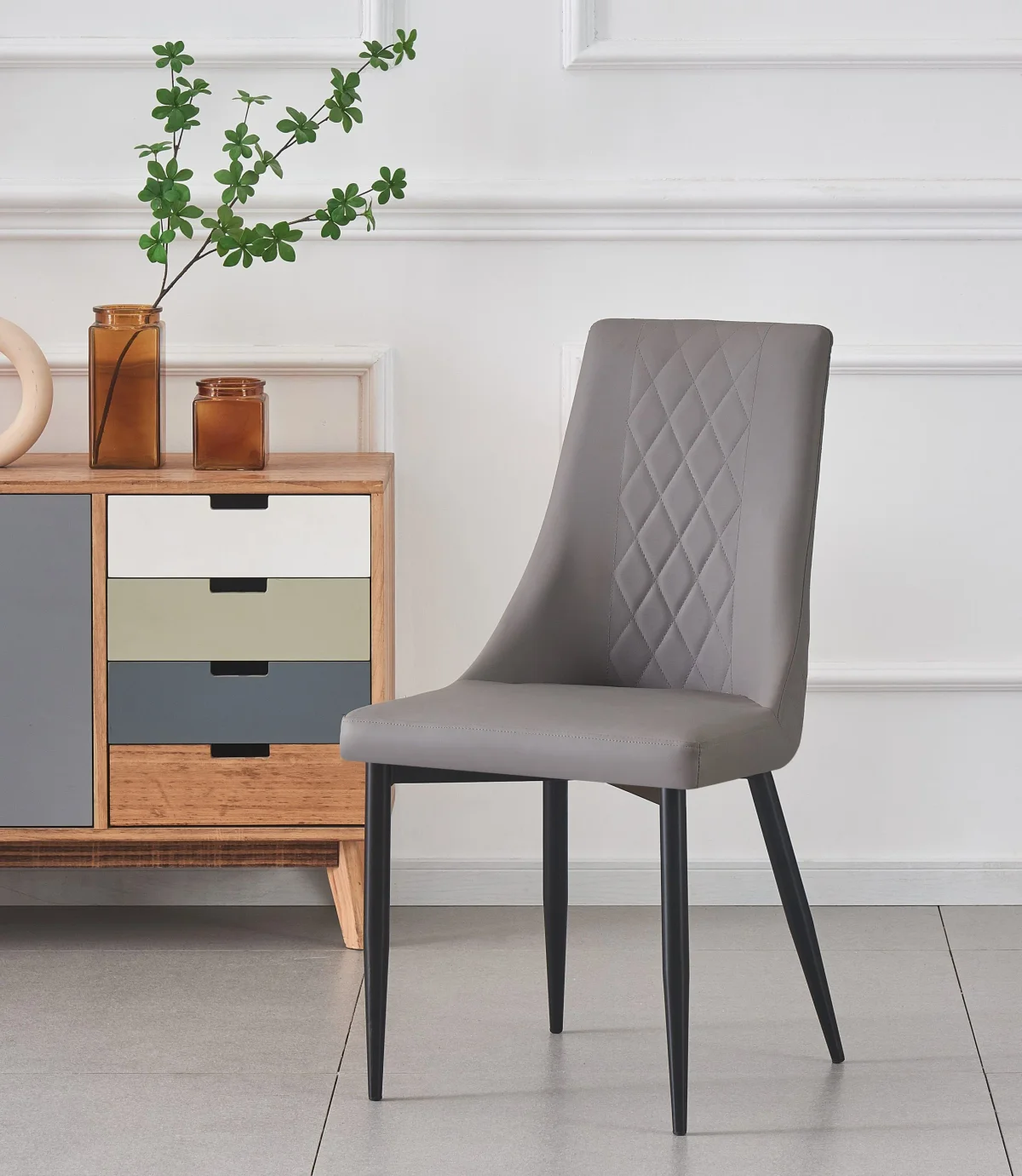 BT Magnus PU Leather Metal Leg Dining Chair