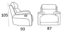 EL Familla Fabric Upholstered Electric Lift Chair