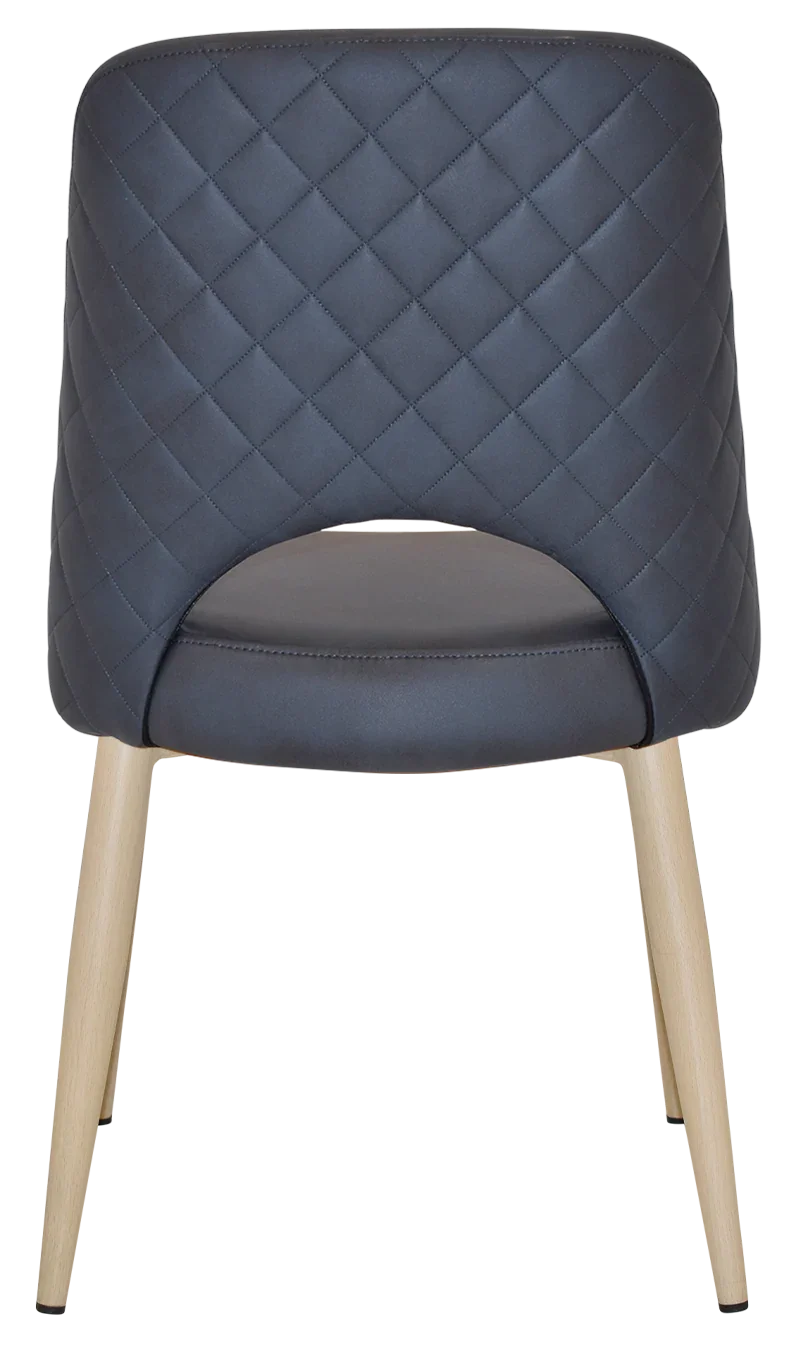 EZ Albury Birch Stained Metal Leg Upholstered Hospitality Dining Chair