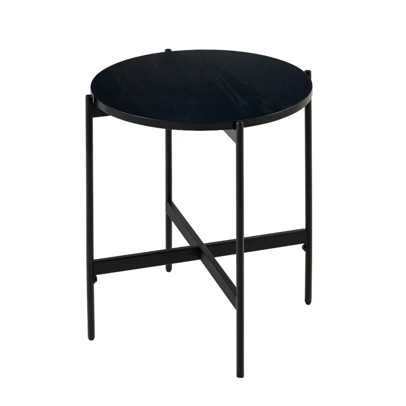 VI Stage MDF Top Metal Legs Round Lamp Table