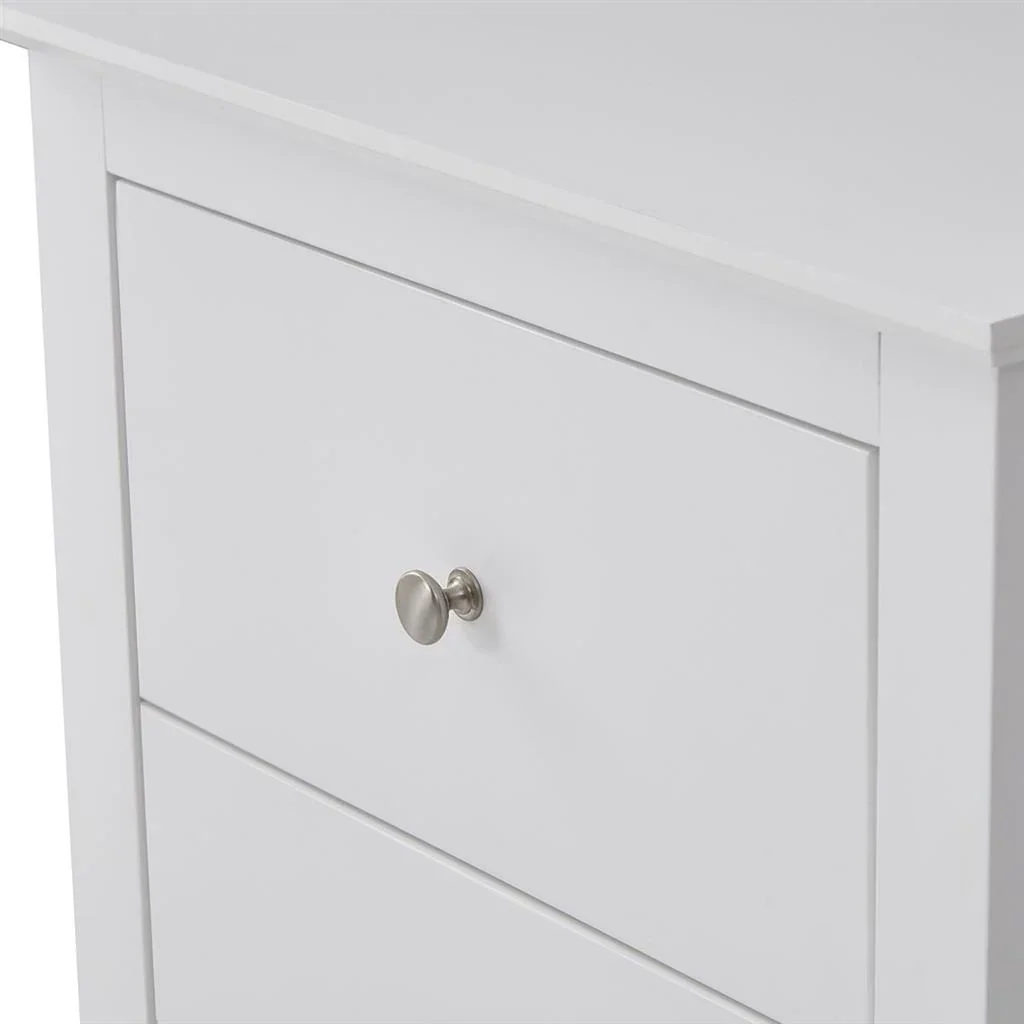 VI Lunar Solid Timber 2 Drawer Bedside Table