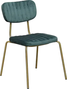 FL Tiramisu Velvet Upholstered Brass Leg Hospitality Function Chair thumbnail 1