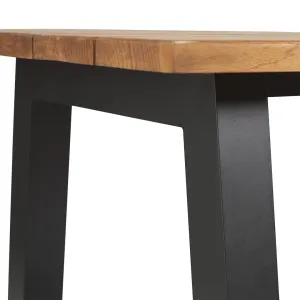 SH Catherine Aluminium Base Timber Top Outdoor Dining Table - Black thumbnail 2