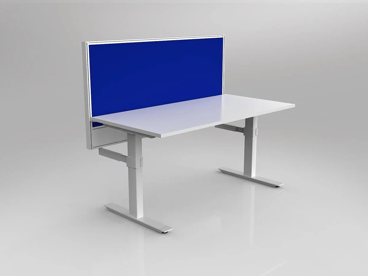 OL Studio50 Deskmount Screens Panel - Breath Fabric with White Frame - 900mm Height