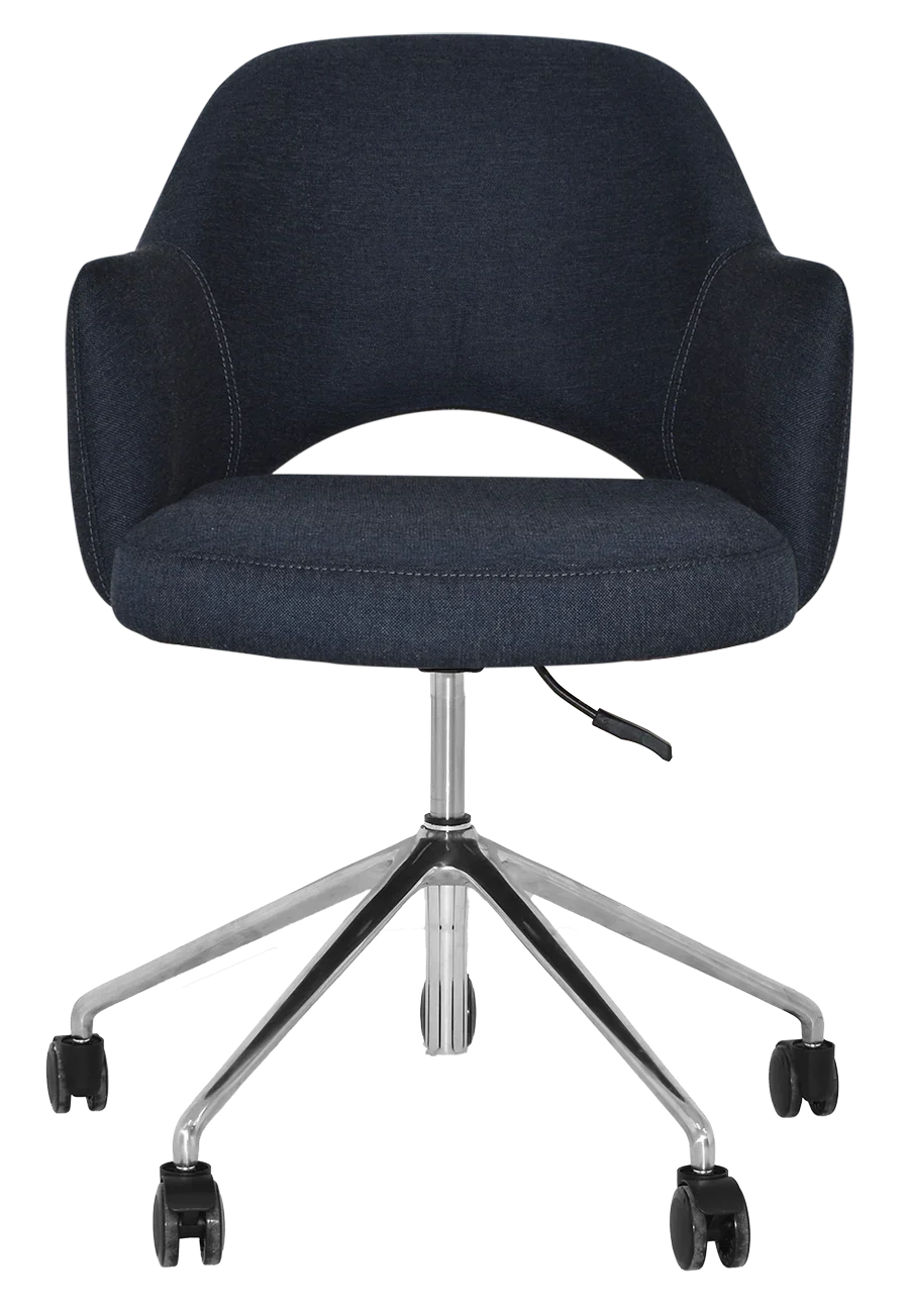 EZ ARM CHAIR ALBURY CASTOR V2 POLISHED ALUM