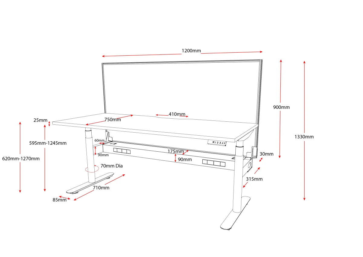 RL Halo Plus Motorized Height Adjustable Desk thumbnail 3
