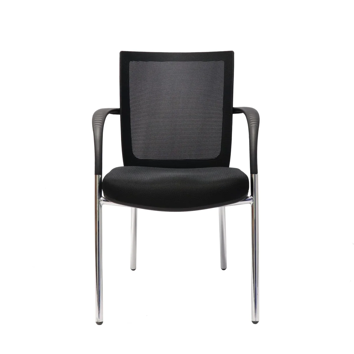 RL WMV Chrome 4 Leg Meshback Visitor Armchair