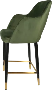 FL Sorbet Velvet Upholstered Metal Leg Hospitality Counter Stool thumbnail 3
