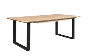 VI Ohio Solid Timber Top with Metal Base Dining Table thumbnail 1