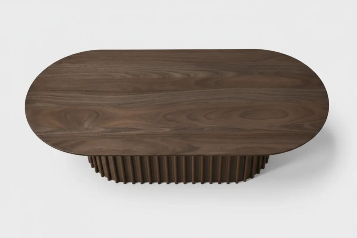 MD Hobart Solid Timber D End Coffee Table