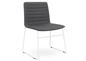 DD Nikola White Sled Base Fabric Upholstered Chair thumbnail 10