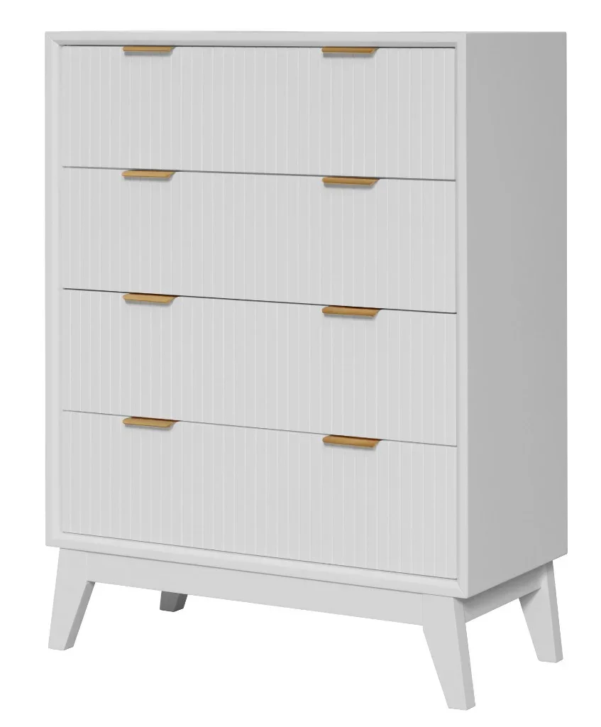 VI Ella Solid Timber 4 Drawer Tallboy
