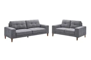 VI Club Fabric Upholstered 3 Seater + 2 Seater Lounge Set thumbnail 1