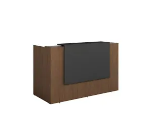 GP Sorrento Regal Walnut Melamine Reception Counter thumbnail 2