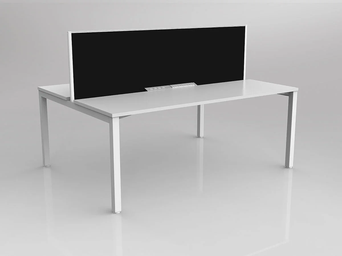 OL Axis 2 User Double Sided Workstation with Screen - Splice Fabric
