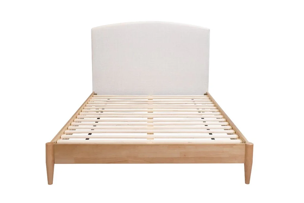 VI Tilda Fabric Upholstered Timber Leg Bed