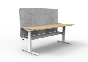 RL Boost Static Single Sided Workstation with Grey Eco Panel Screen thumbnail 2