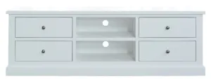 VI Bridgeport 4 Drawer and 2 niches TV Unit-Wht thumbnail 3